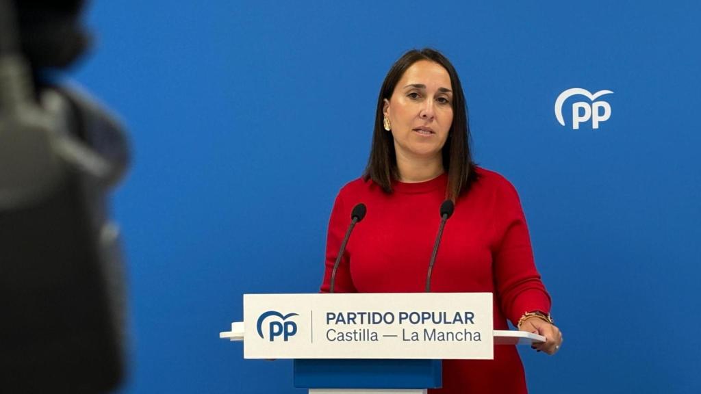 Alejandra Hernández, este martes en rueda de prensa en Toledo.