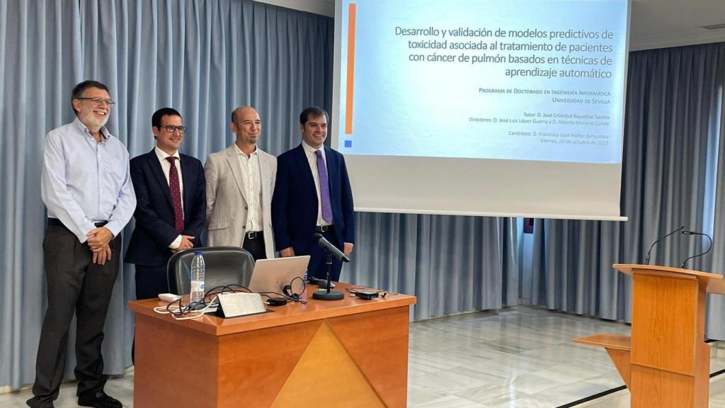 Kiko Núñez en la recepción del premio Premio de la Cátedra Universitat de Barcelona-Atrys de Radioterapia, en Oviedo