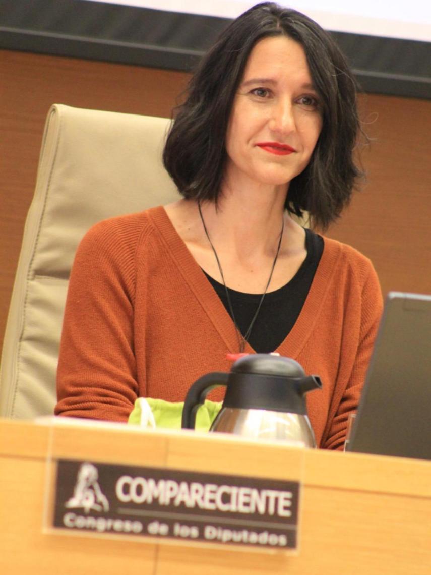 Carola Pérez, durante una intervención.