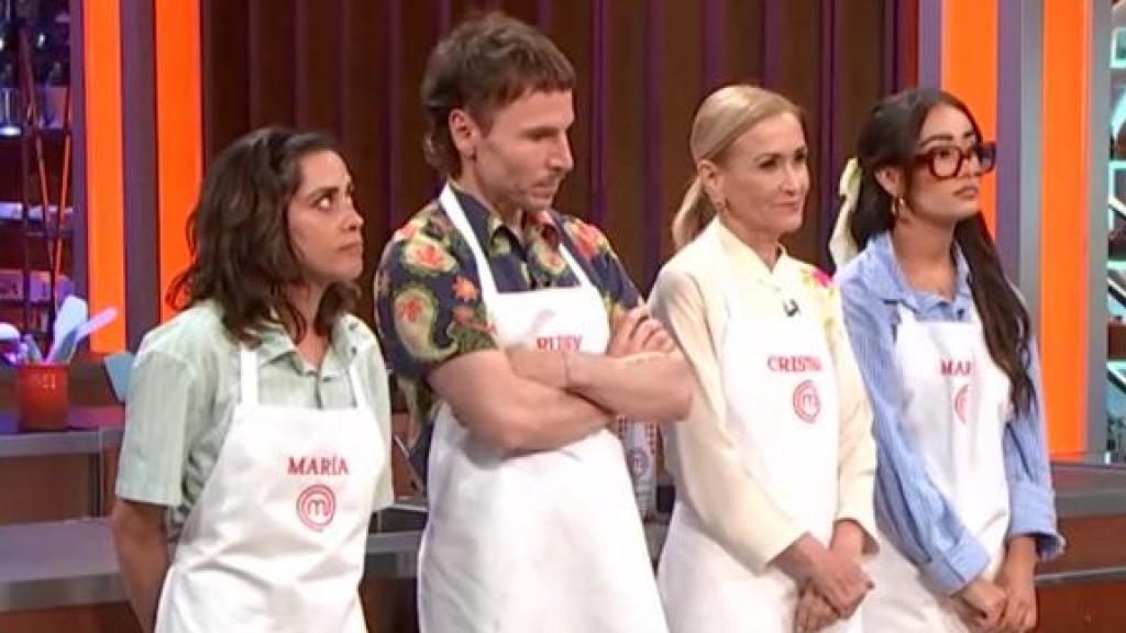 Rubén Ochandiano, Cristina Cifuentes, Marina Rivers y María León en 'MasterChef Celebrity 9'.