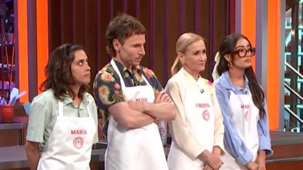 Rubén Ochandiano, Cristina Cifuentes, Marina Rivers y María León en 'MasterChef Celebrity 9'.