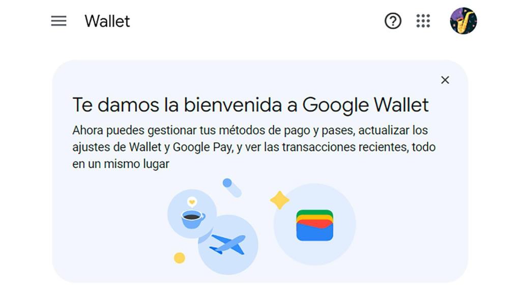 La versión web de Wallet