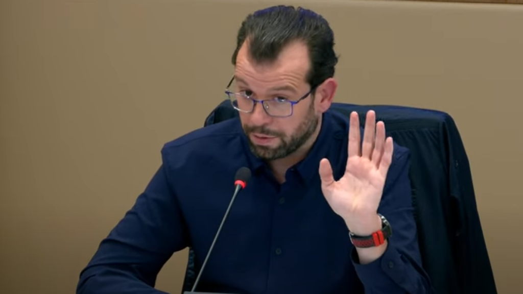 Antonio Mascaró Crespí, durante su intervención en la comisión de investigación del Parlament balear sobre el 'caso Koldo'.