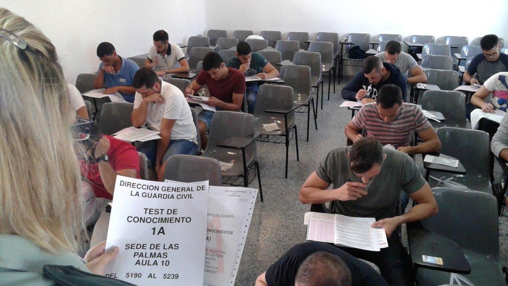 Un examen de oposición de la Guardia Civil