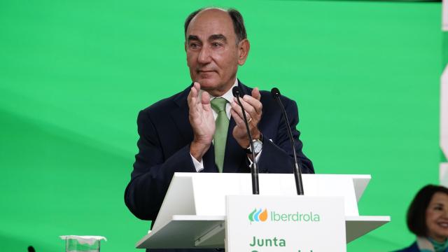 El presidente de Iberdrola, Ignacio Galán, en la Junta de Accionistas en Bilbao.