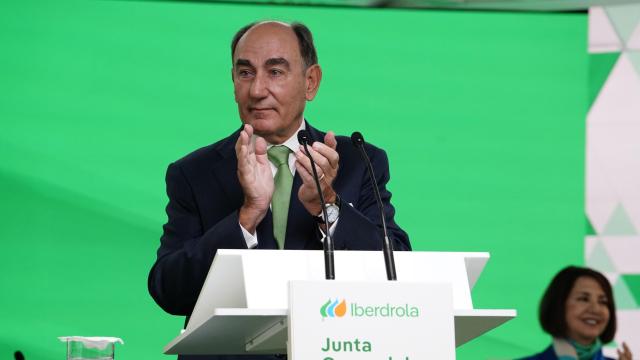 El presidente de Iberdrola, Ignacio Galán, en la Junta de Accionistas en Bilbao.