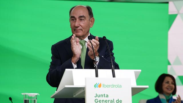 El presidente de Iberdrola, Ignacio Galán, en la Junta de Accionistas en Bilbao.