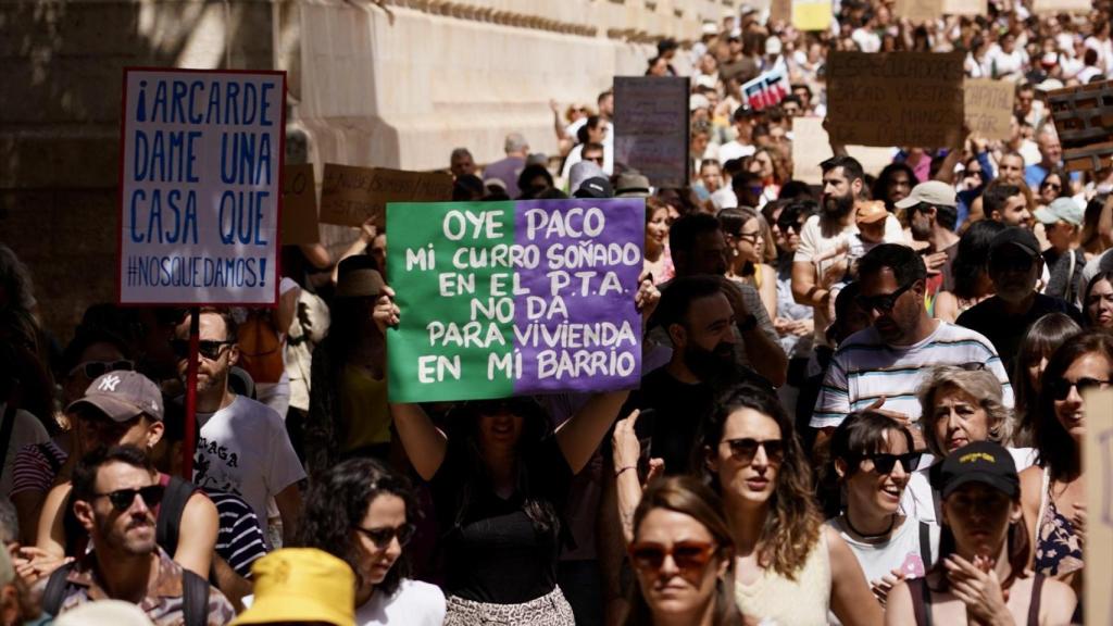 Una de las manifestaciones convocadas por el Sindicato de Inquilinos este año.