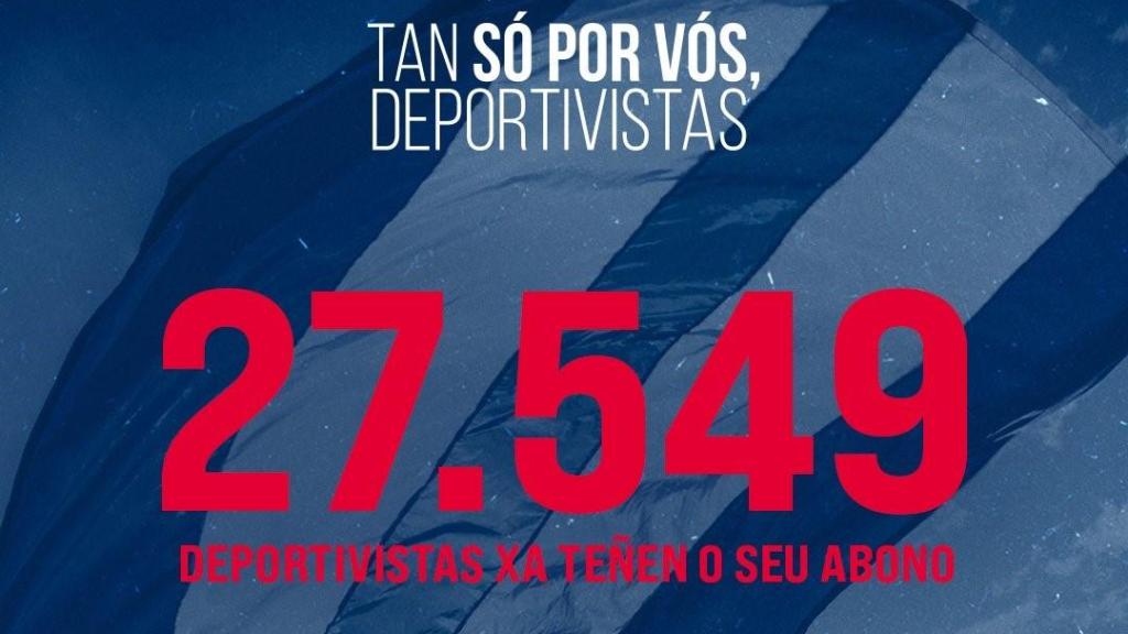 El Deportivo suma casi 30.000 abonados