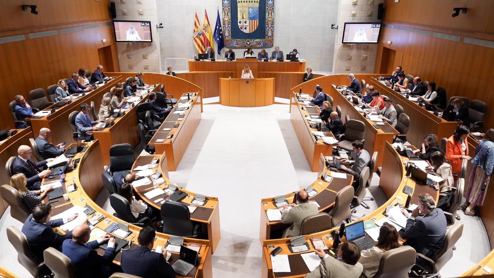 El pleno de las Cortes de Aragón, en una de las últimas sesiones.