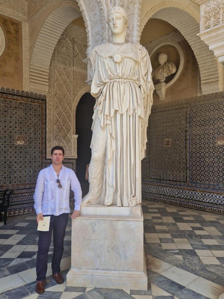 Miguel López, en la Universidad de la Sorbona, en París.