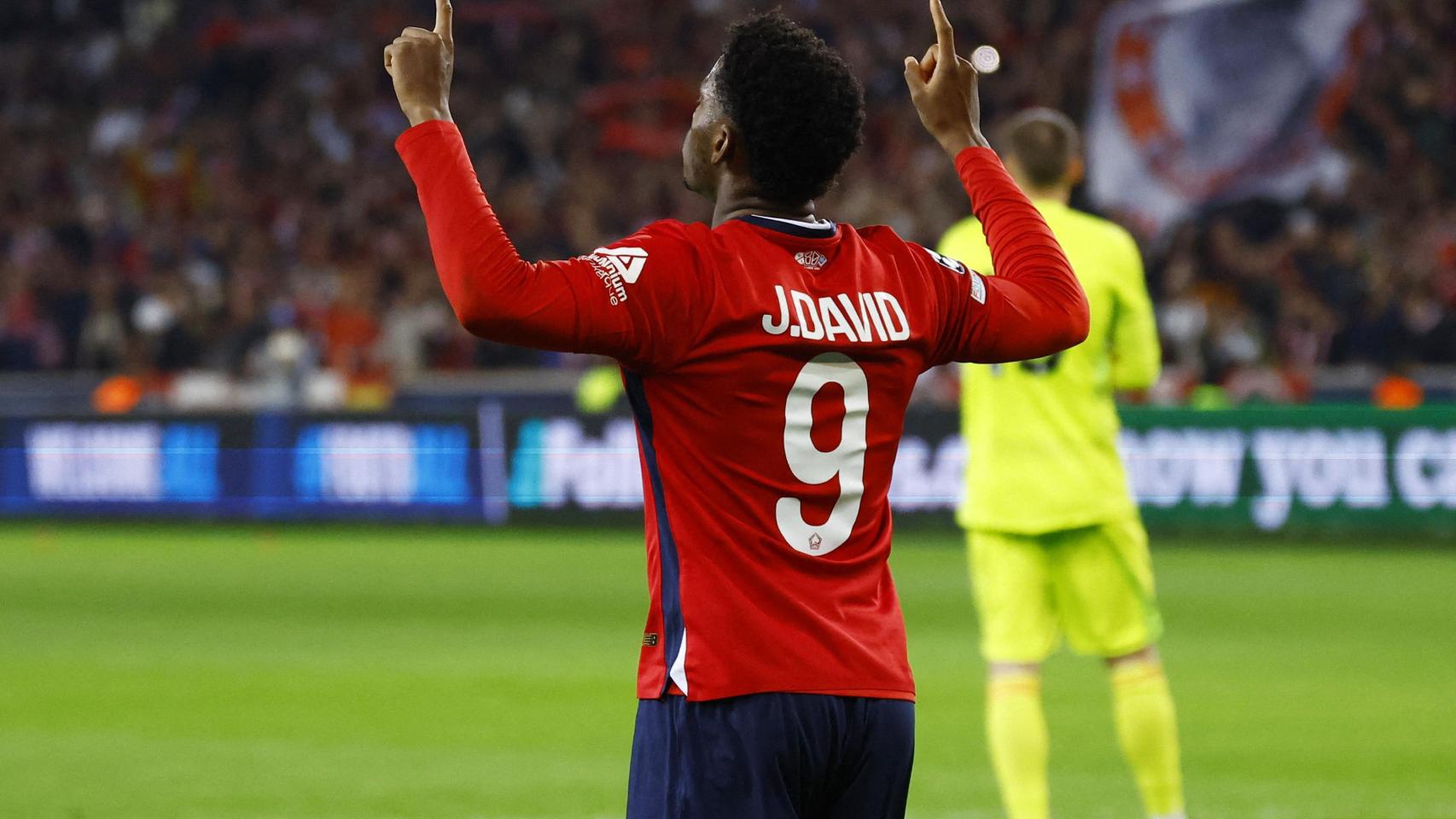 David celebra el gol ante el Real Madrid.