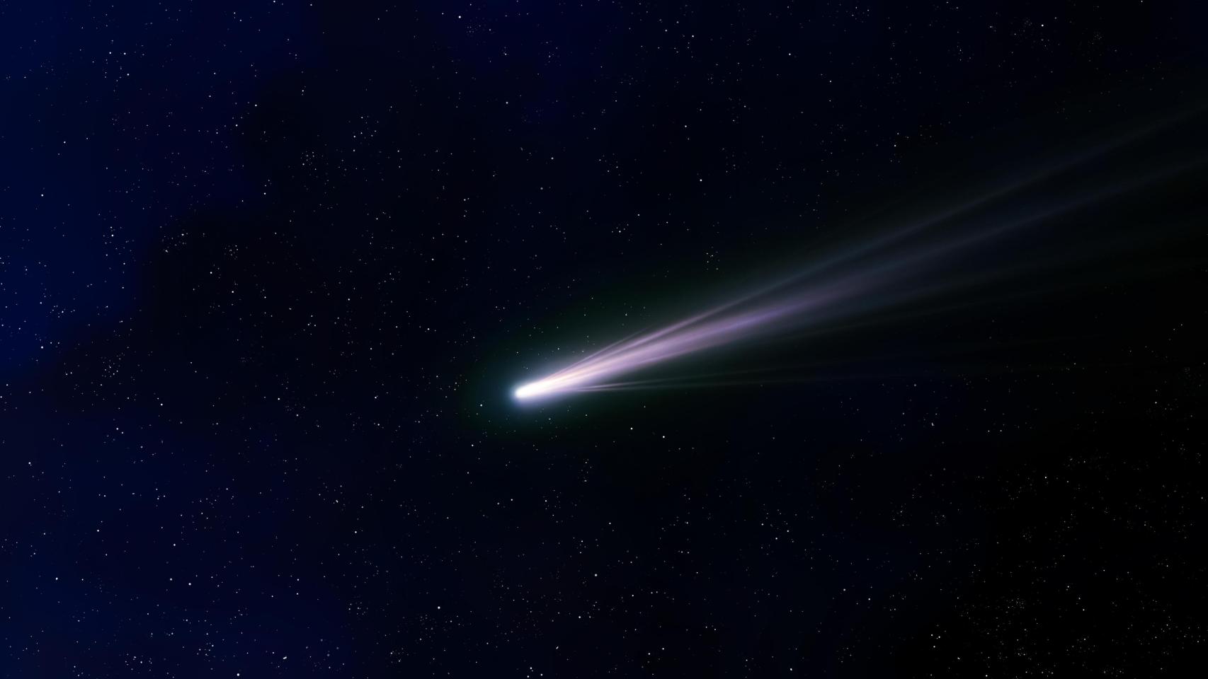 Cola de un cometa brillante