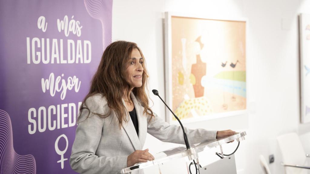 La alcaldesa Ana Belén Fernández, durante su intervención.