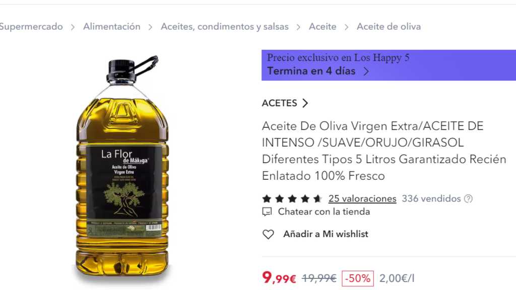 Aceite de Oliva Virgen Extra (AOVE).