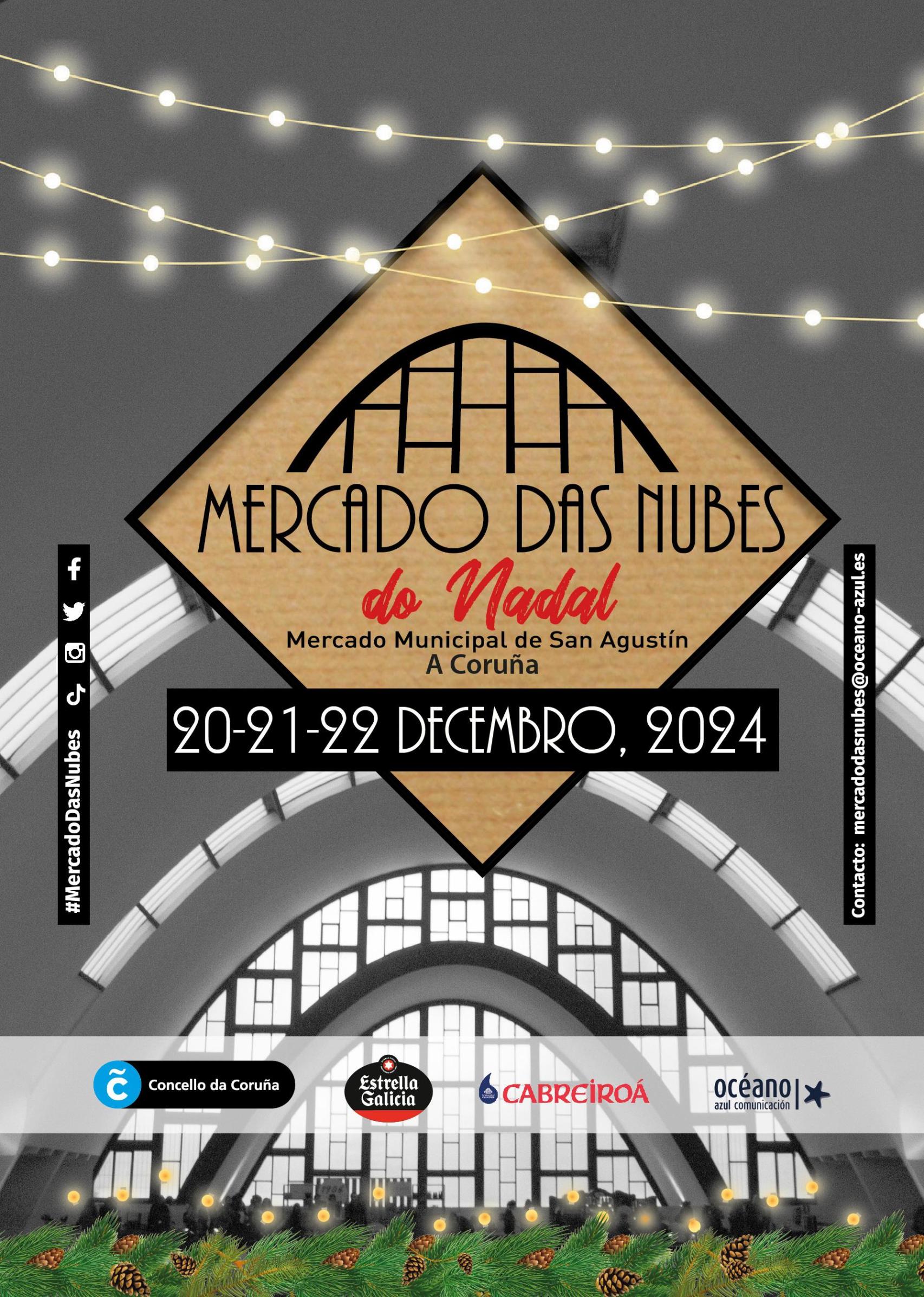 Cartel Mercado das Nubes de Nadal