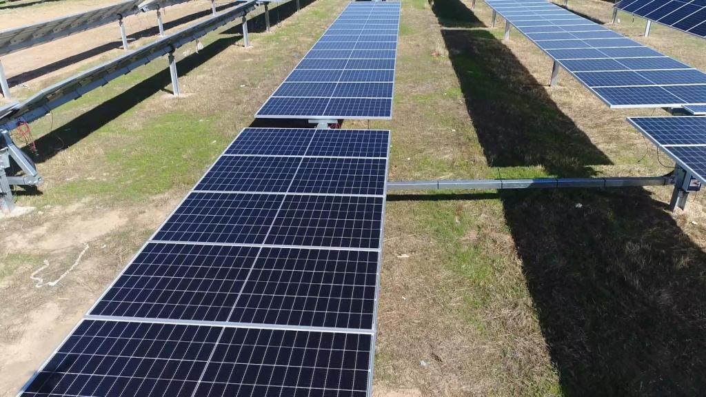 Placas en la planta fotovoltaica Francisco Pizarro