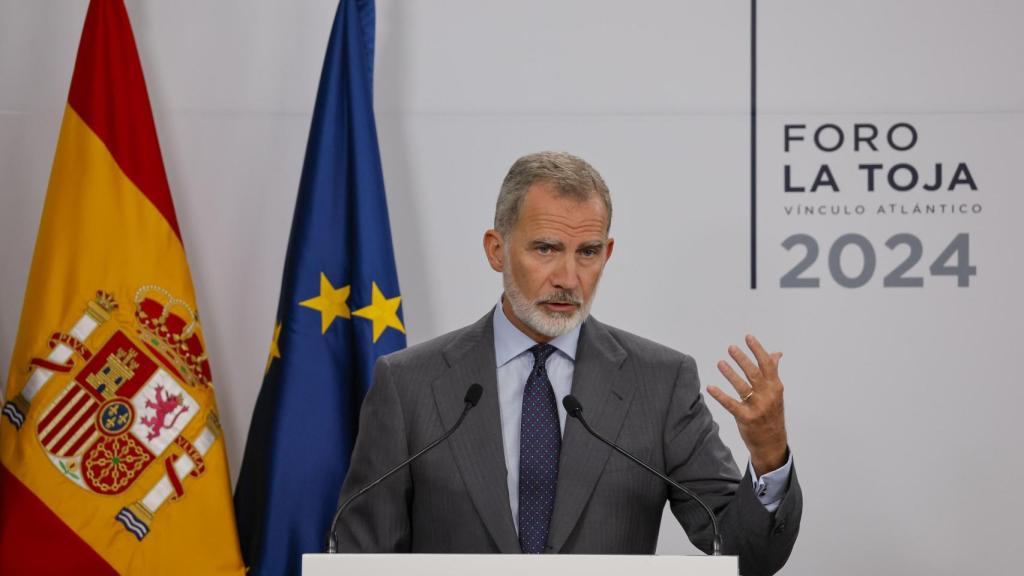 Felipe VI, durante una intervención en los Premio Foro La Toja.