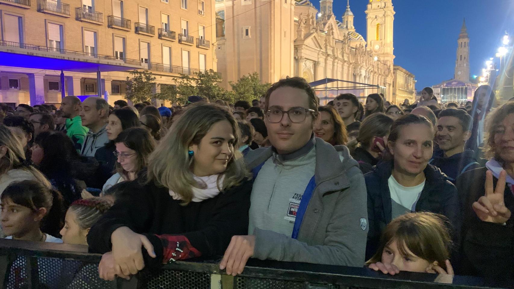 Patricia Lorente, este jueves, en la primera fila del concierto.