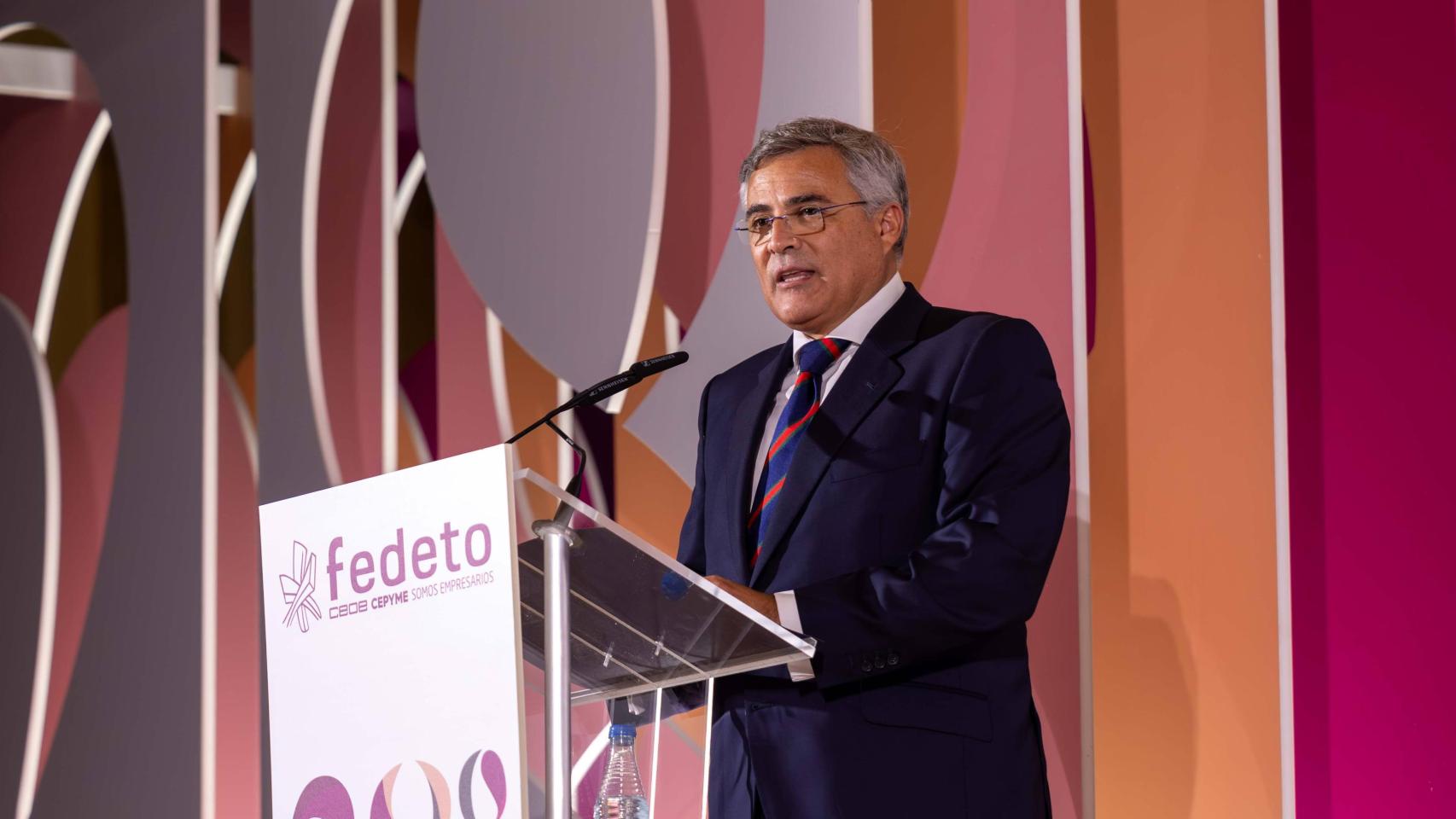 Javier de Antonio Arribas, presidente de Fedeto, en la entrega anual de los galardones empresariales.