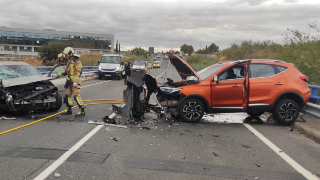 Accidente en Toledo. Foto: bomberos del Ayuntamiento.