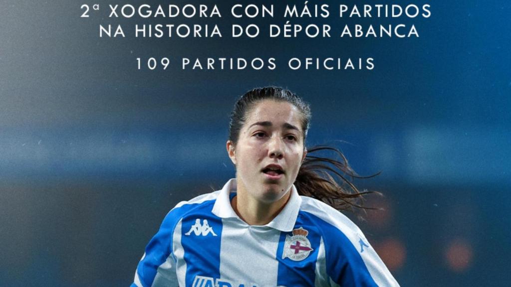 Eva Dios hace historia con el Deportivo femenino.