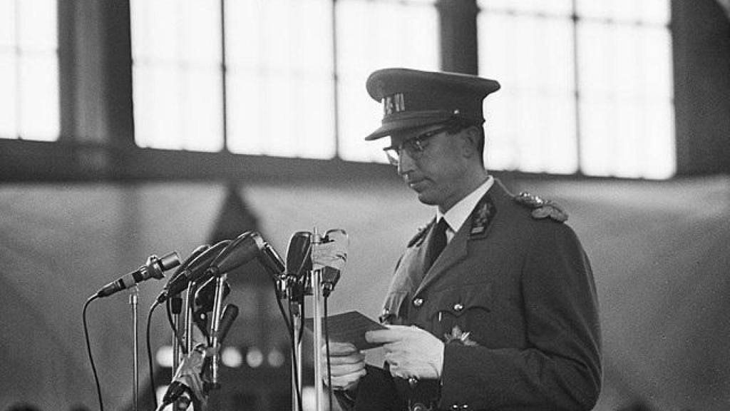 The Emperor of the Belgians during a speech given in 1964.