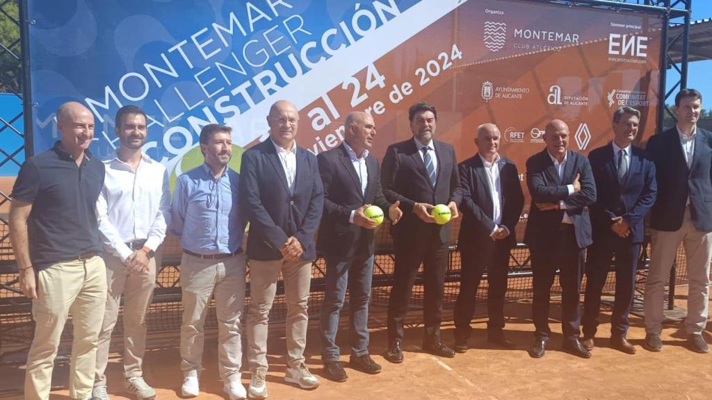 La presentación del torneo del circuito ATP en Alicante este viernes.