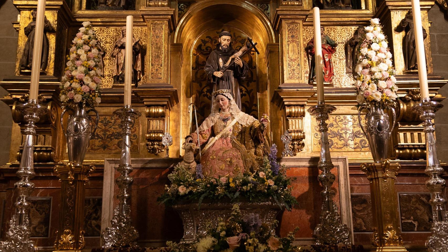 Una imagen de la Divina Pastora en la Catedral de Málaga.