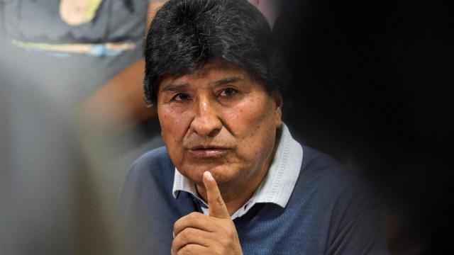 El expresidente de Bolivia, Evo Morales, durante una rueda de prensa en Cochabamba.