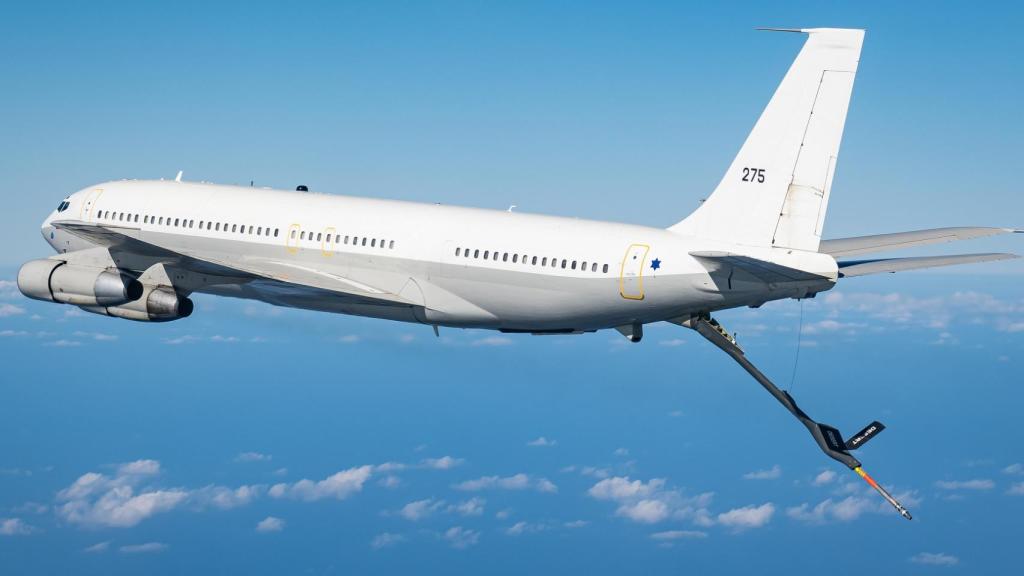 Un avión cisterna Boeing 707 israelí.