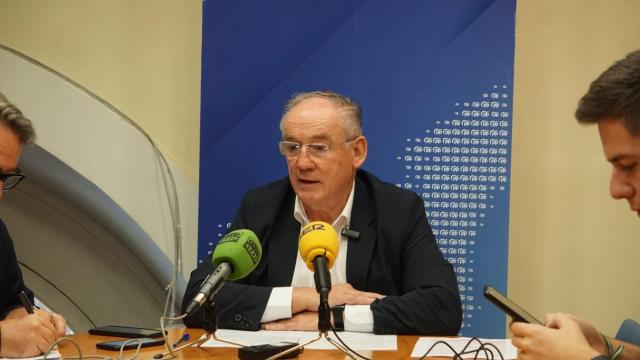 Miguel Lorenzo, esta mañana en el local del PP en el ayuntamiento.