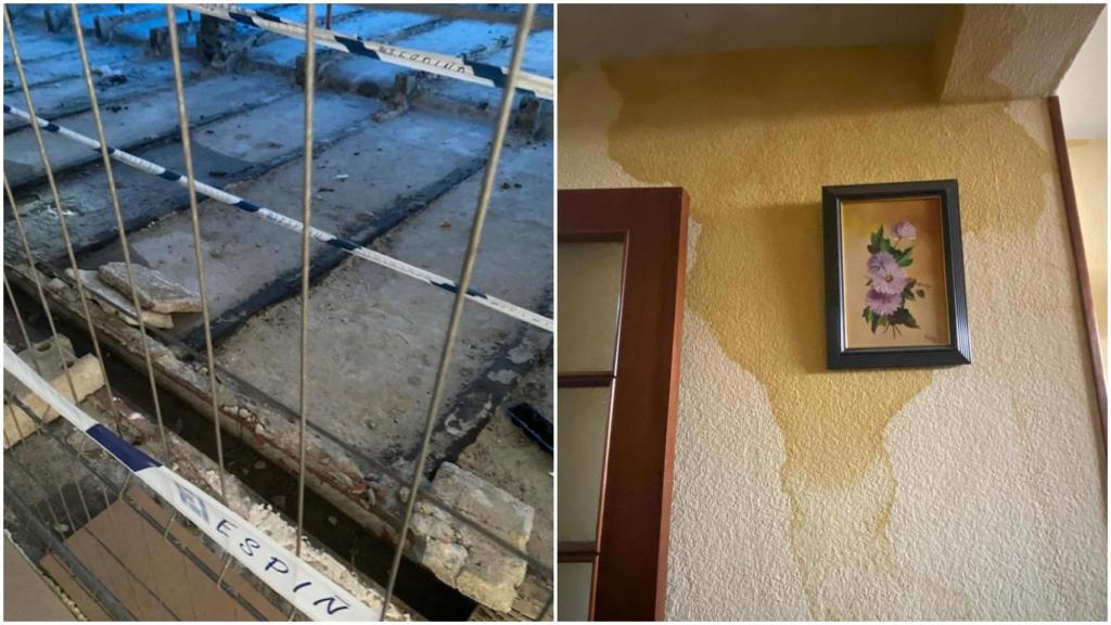 La obra de la terraza y las humedades en el Barrio de las Flores