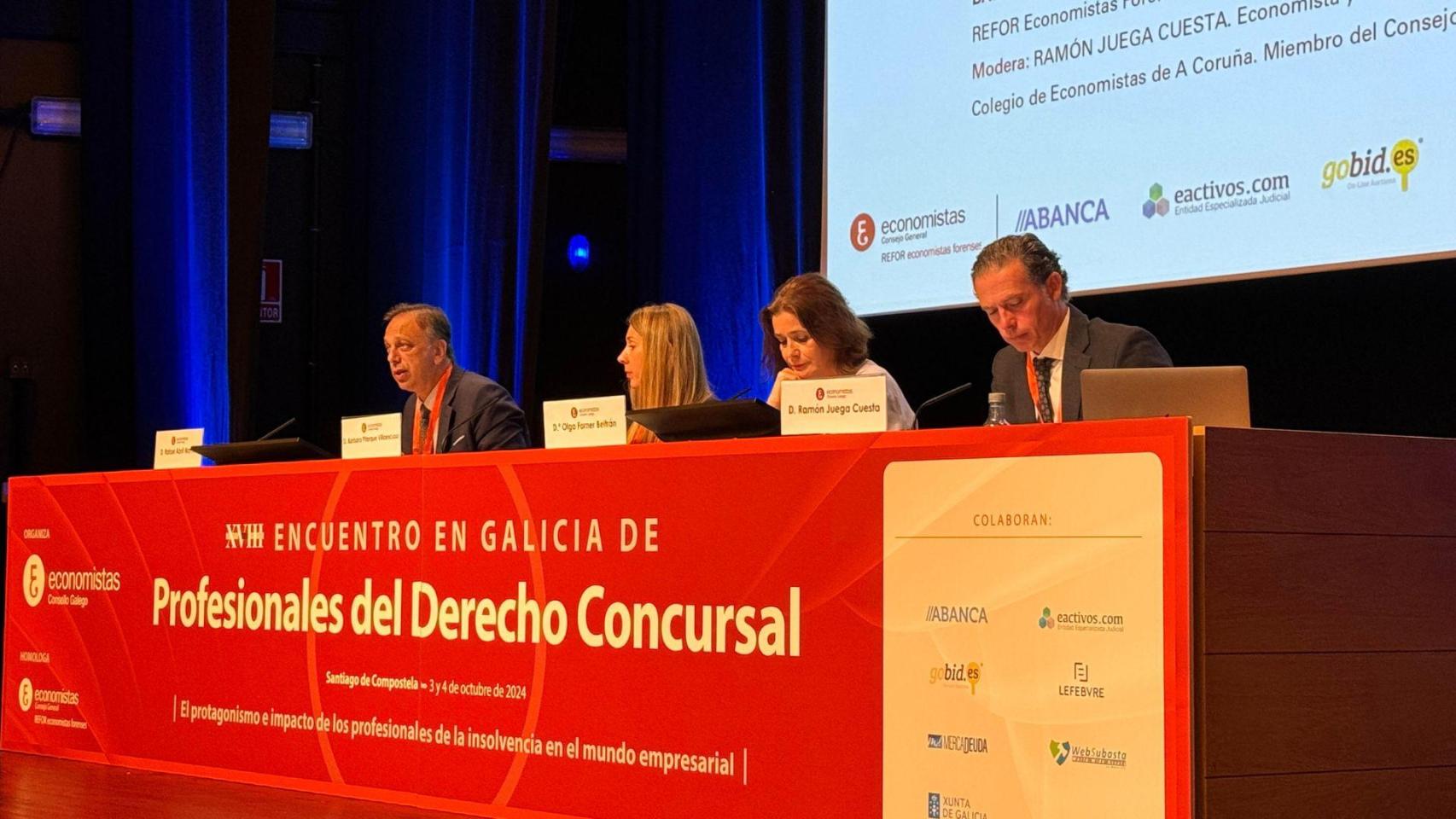 El XVIII Encuentro en Galicia de Profesionales del Derecho Concursal, celebrado en Santiago.