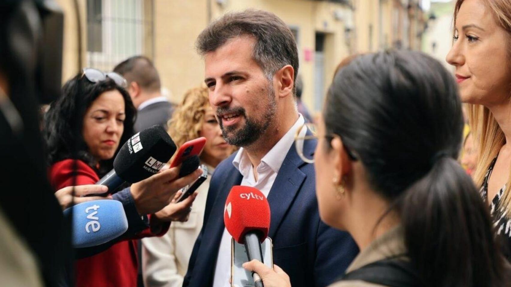 El secretario general del PSOE en Castilla y León, Luis Tudanca, recientemente en Miranda de Ebro (Burgos).