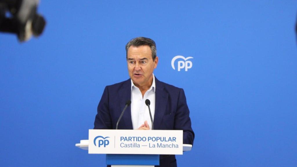 Agustín Conde, en una imagen de este domingo en rueda de prensa.