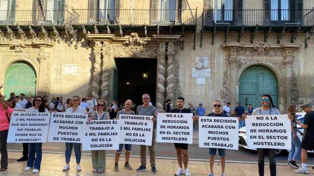 El sector protesta en Alicante. EE