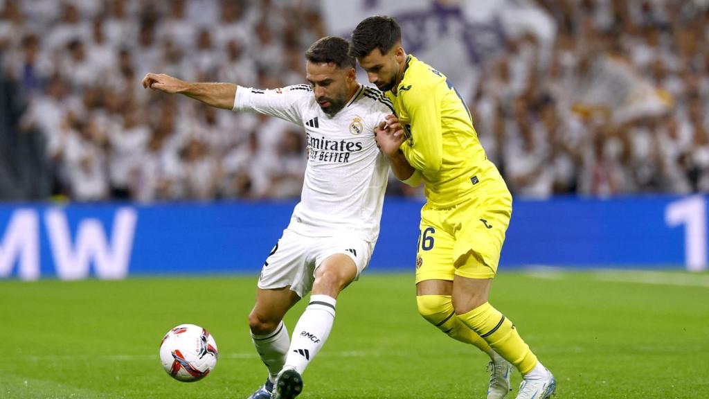 Carvajal, durante el partido de Liga ante el Villarreal.