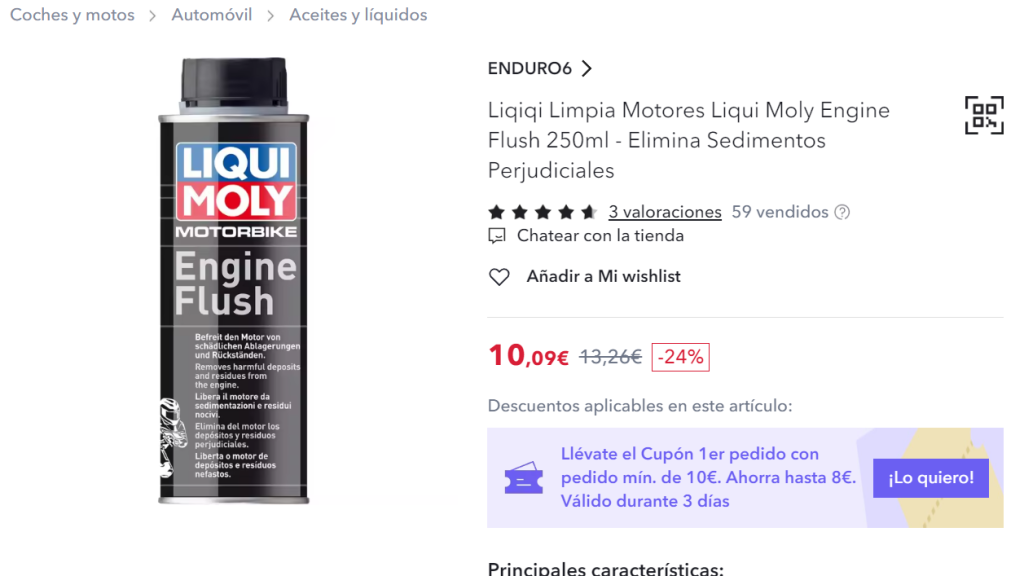 Limpia motores Liqui Moly.