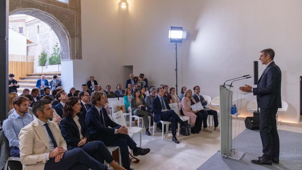 Un momento de la intervención de Mateo Vagglio en la apertura del foro 'La transición energética, oportunidad del medio rural'.