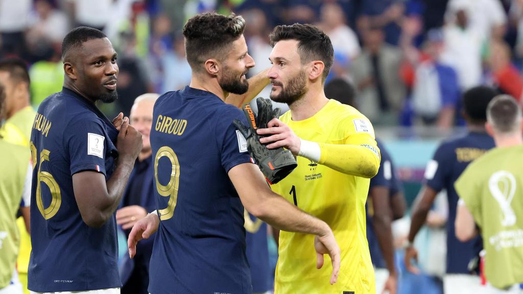 Giroud y Lloris, con la selección de Francia