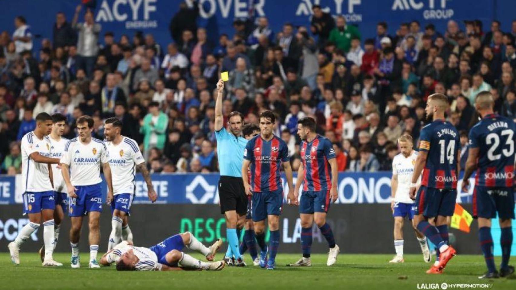 Encuentro Real Zaragoza - SD Huesca en noviembre de 2023 en La Romareda.