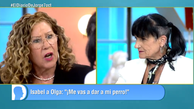 Isabel y Olga discuten en 'El diario de Jorge' sobre su perro