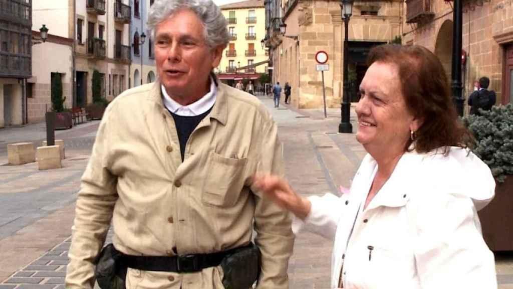 Rosario Bermudo con su hermano, Gabriel, el 27 de mayo, en Soria.