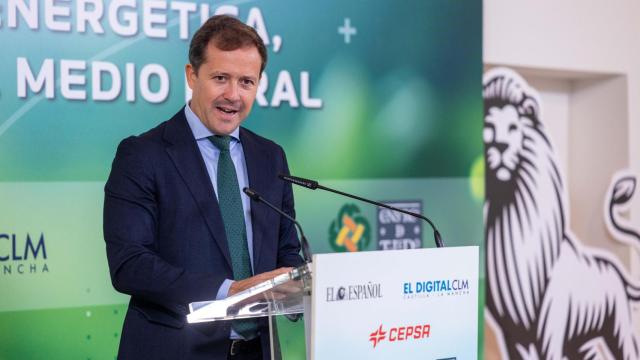 Carlos Velázquez, alcalde de Toledo, durante la inauguración del foro 'La Transición Energética, oportunidad del medio rural'.