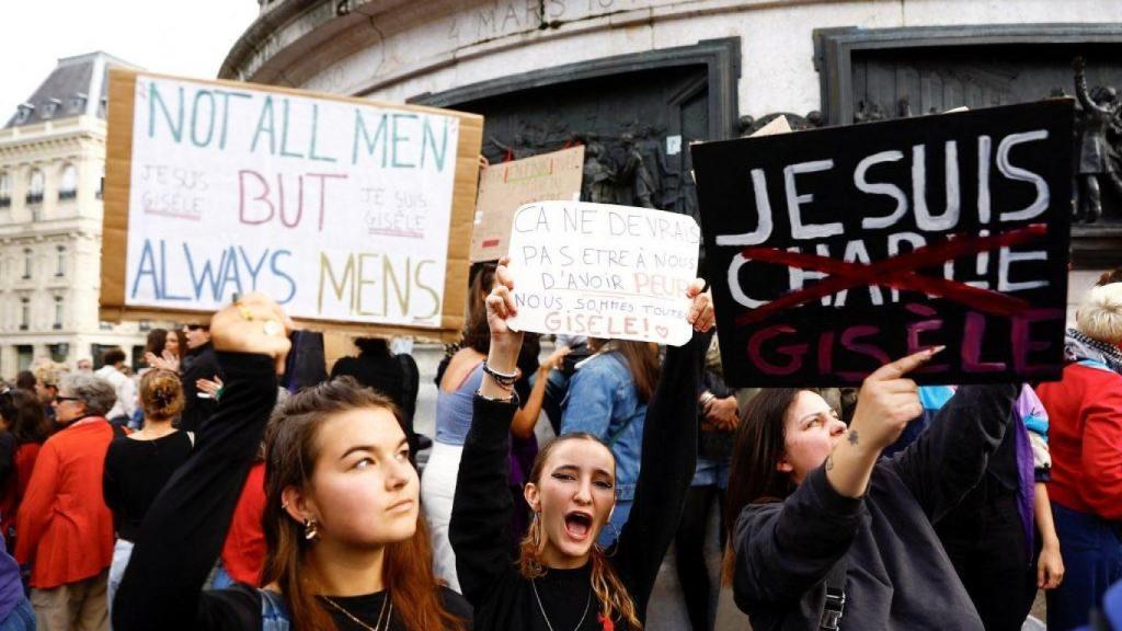 Manifestación en apoyo a Gisele Pelicot y a las víctimas de violación, el pasado septiembre en París.