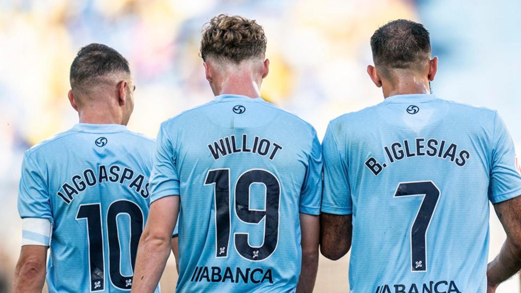 Aspas, Williot y Borja Iglesias.