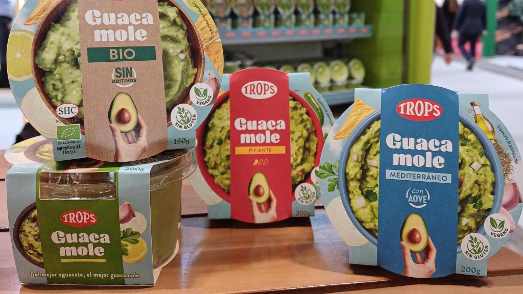 Las nuevas variedades de guacamole de la empresa malagueña Trops.