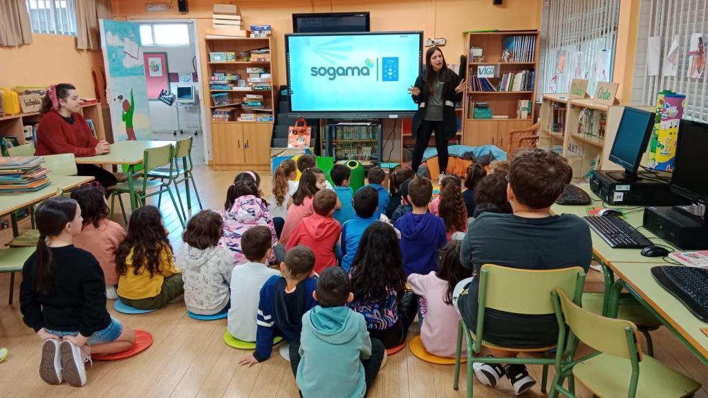 Taller de Sogama en un centro educativo.