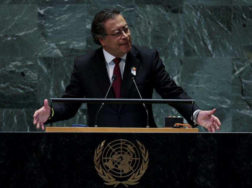 El presidente colombiano Gustavo Petro en la ONU.